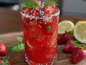 sparkling strawberry lemonade - featured image