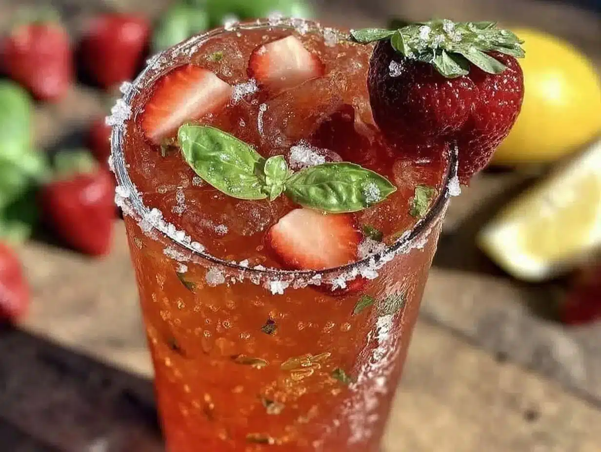 sparkling strawberry lemonade preparation steps