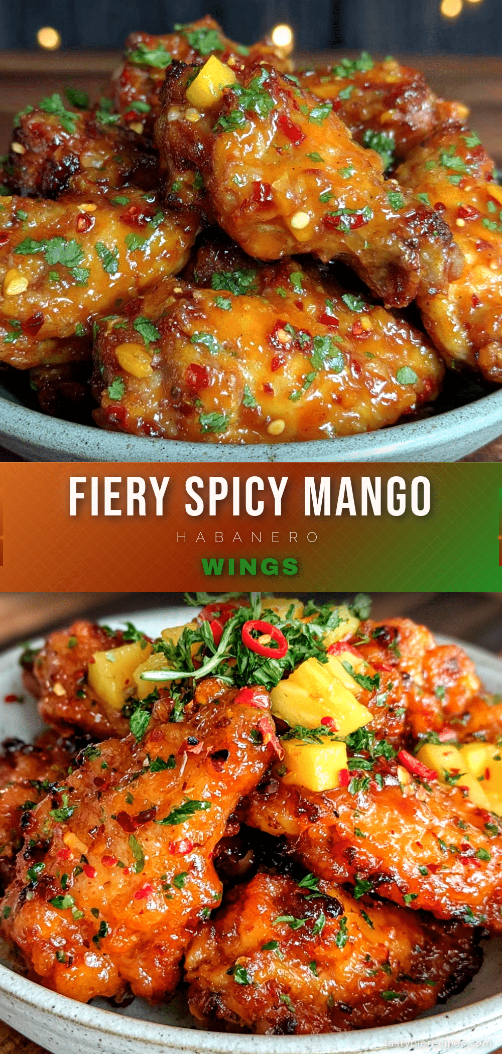 spicy mango habanero chicken wings recipe
