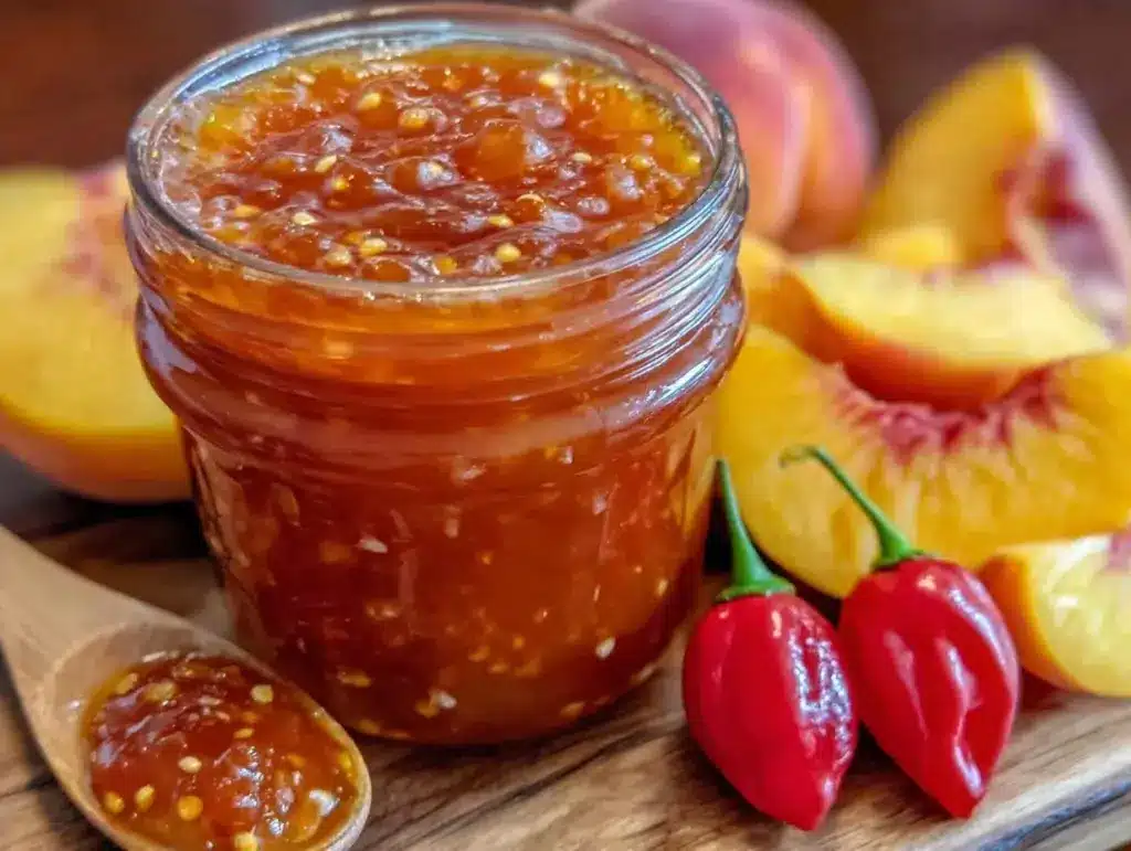 spicy peach habanero bbq sauce - featured image