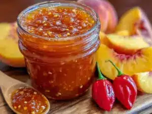 spicy peach habanero bbq sauce - featured image