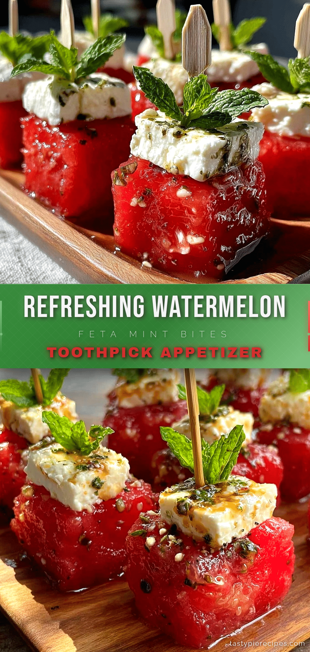 watermelon feta mint bites recipe