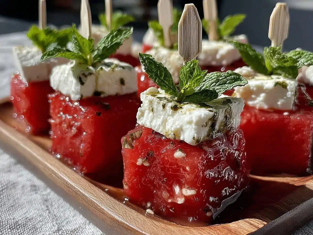 watermelon feta mint bites - featured image
