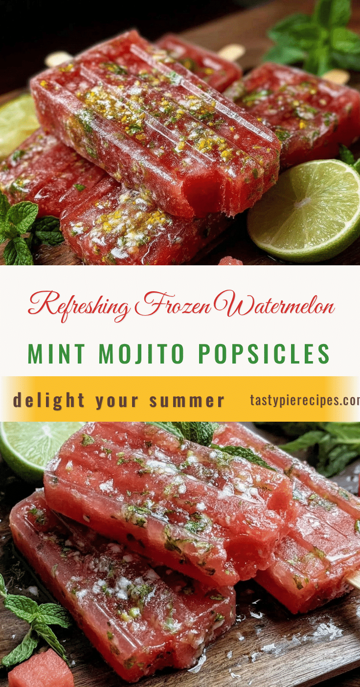 watermelon mint mojito popsicles recipe