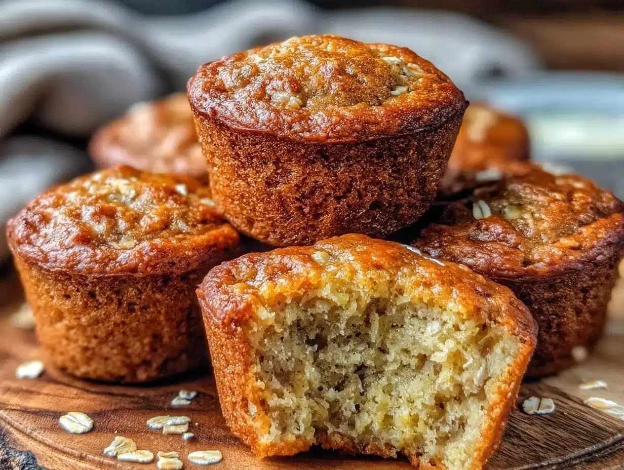 banana oat muffins - featured image