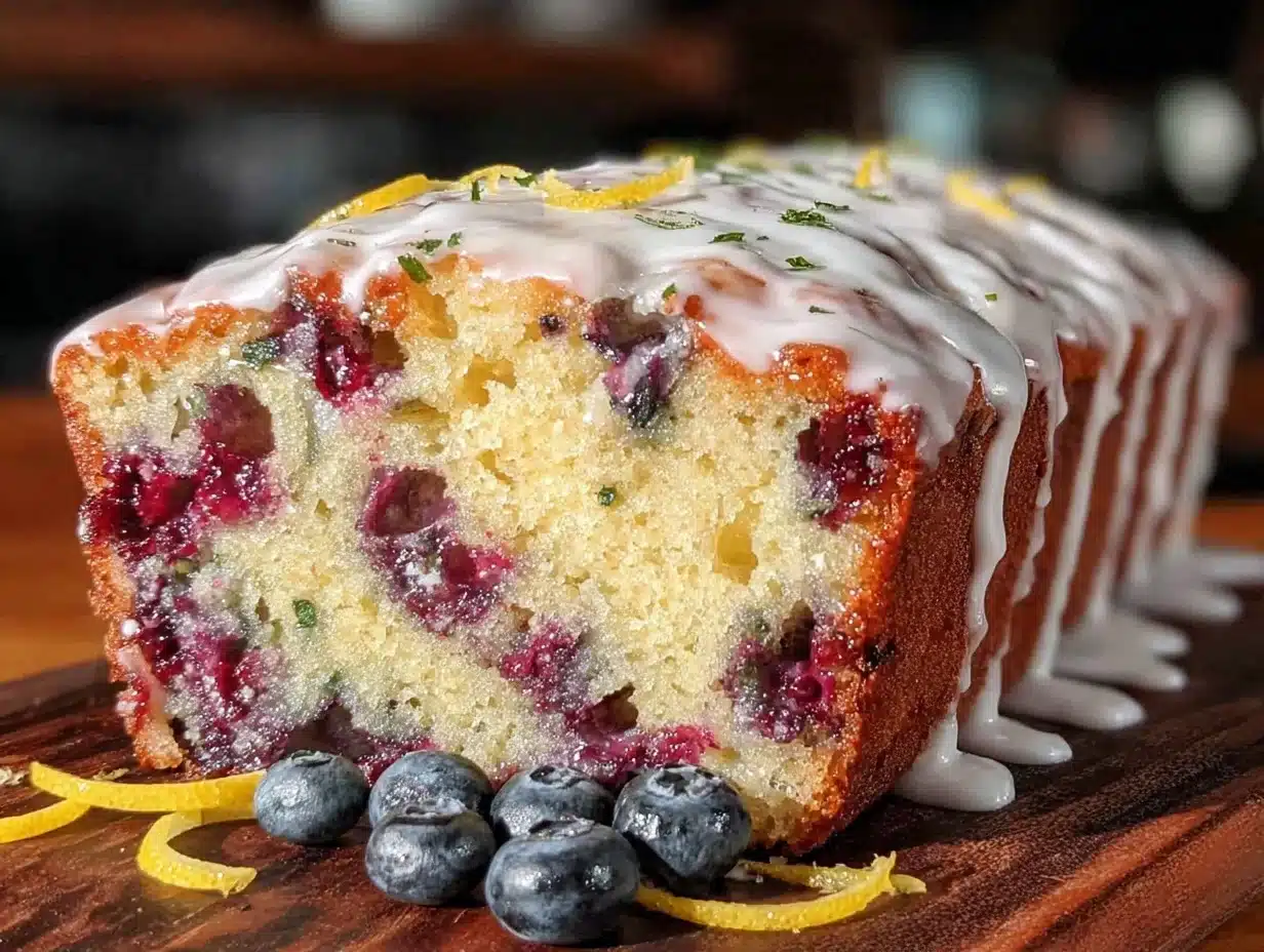 blueberry lemon zucchini bread - featured image