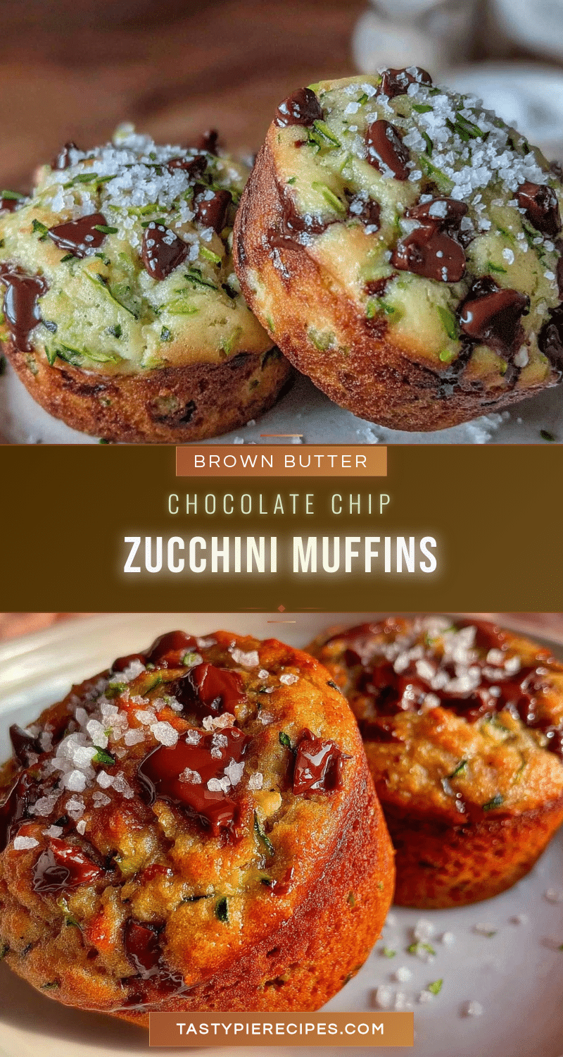 brown butter chocolate chip zucchini muffins recipe