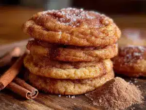brown butter pumpkin snickerdoodle cookies - featured image