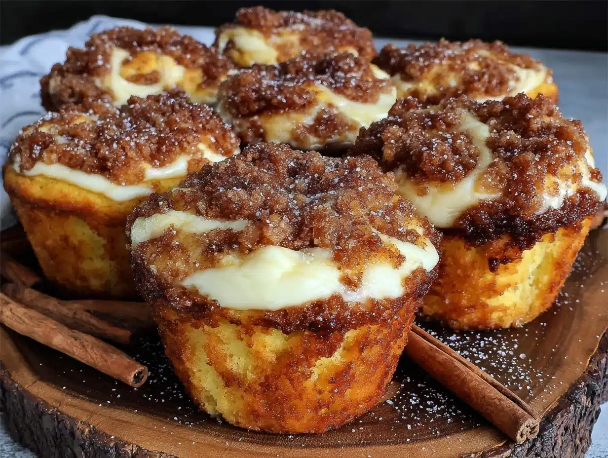 cozy pumpkin cream cheese muffins - featured image