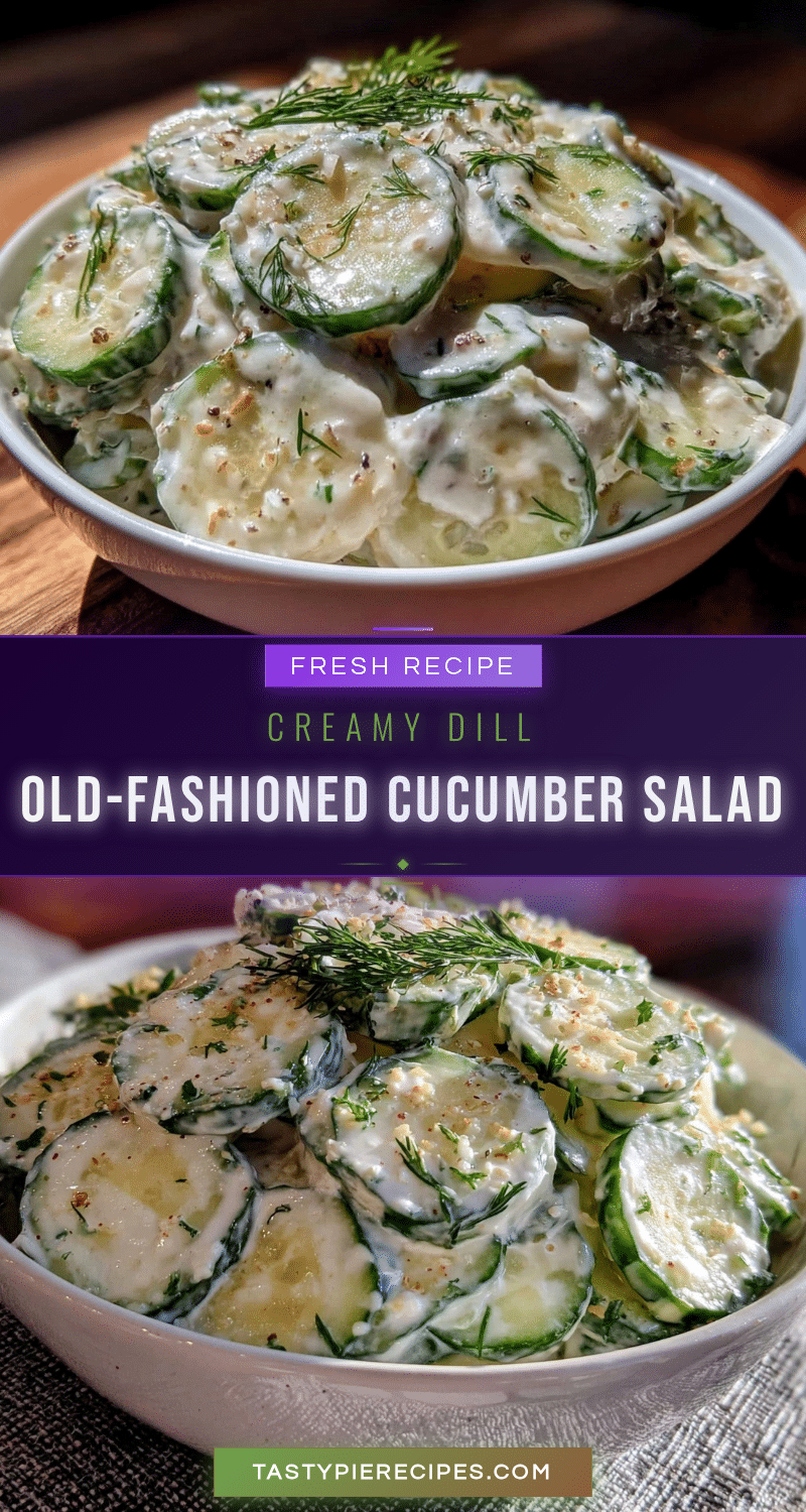 creamy old-fashioned cucumber salad with dill recipe