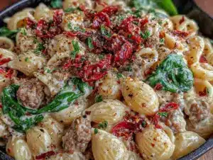 Creamy One-Pan Tuscan White Bean Pasta - featured image