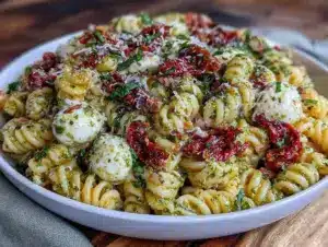creamy pesto pasta salad - featured image
