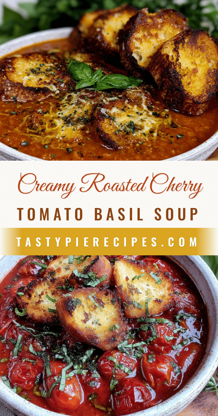 creamy roasted cherry tomato basil soup recipe