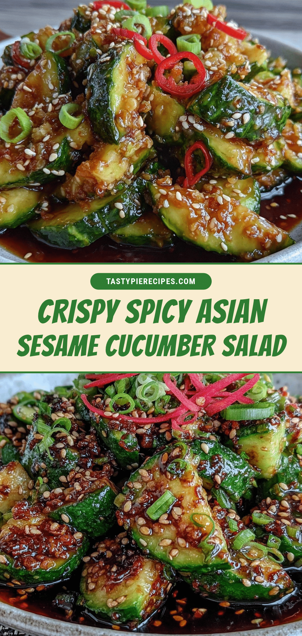 crispy asian sesame smashed cucumber salad recipe