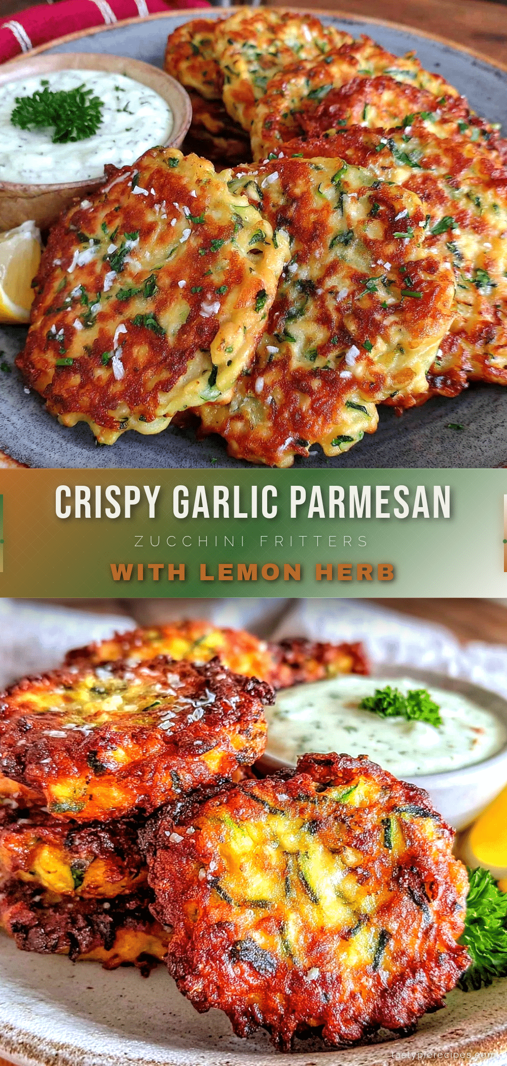 crispy garlic parmesan zucchini fritters recipe