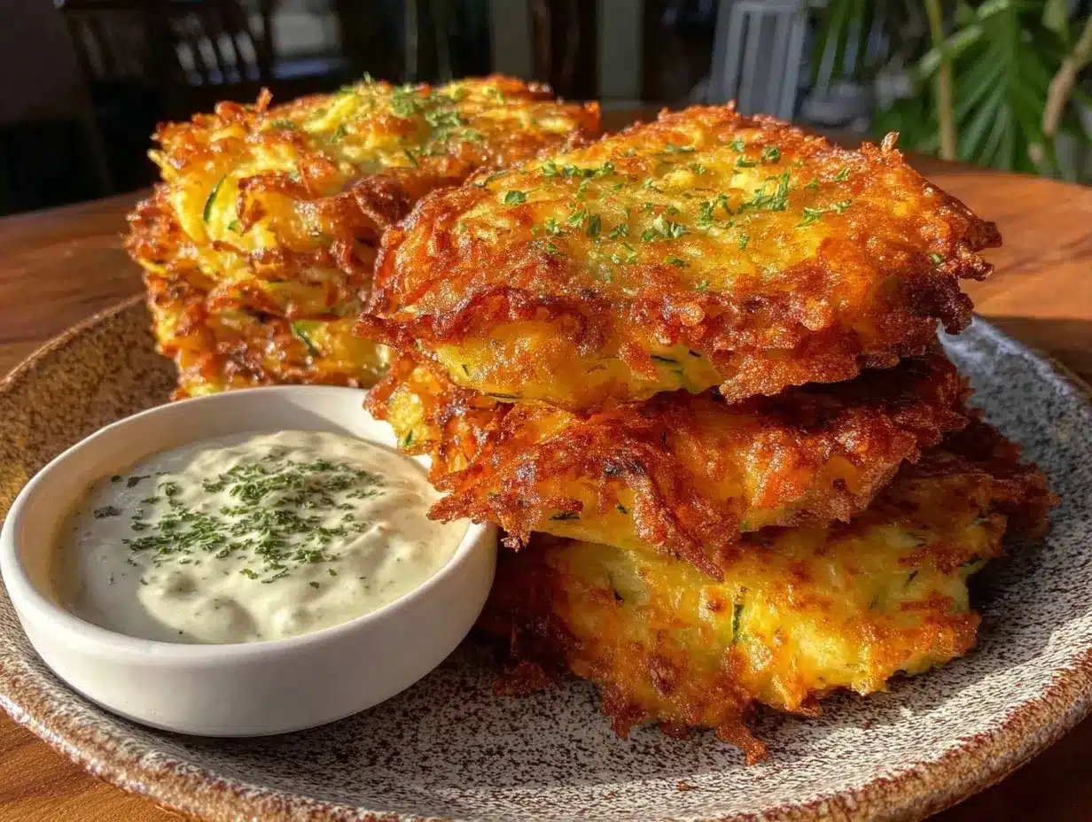 crispy parmesan zucchini fritters preparation steps