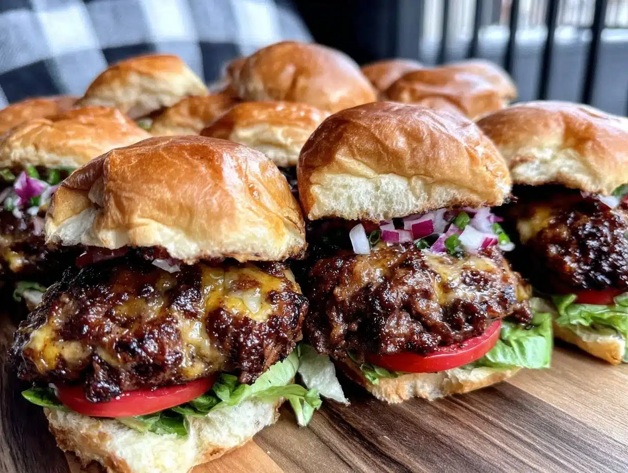 crispy smash burger sliders - featured image