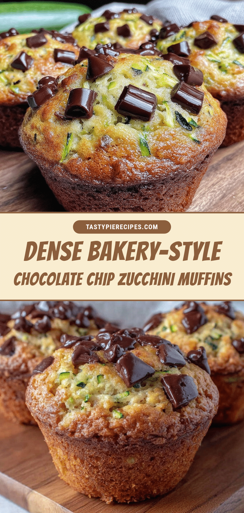 dense chocolate chip zucchini muffins recipe