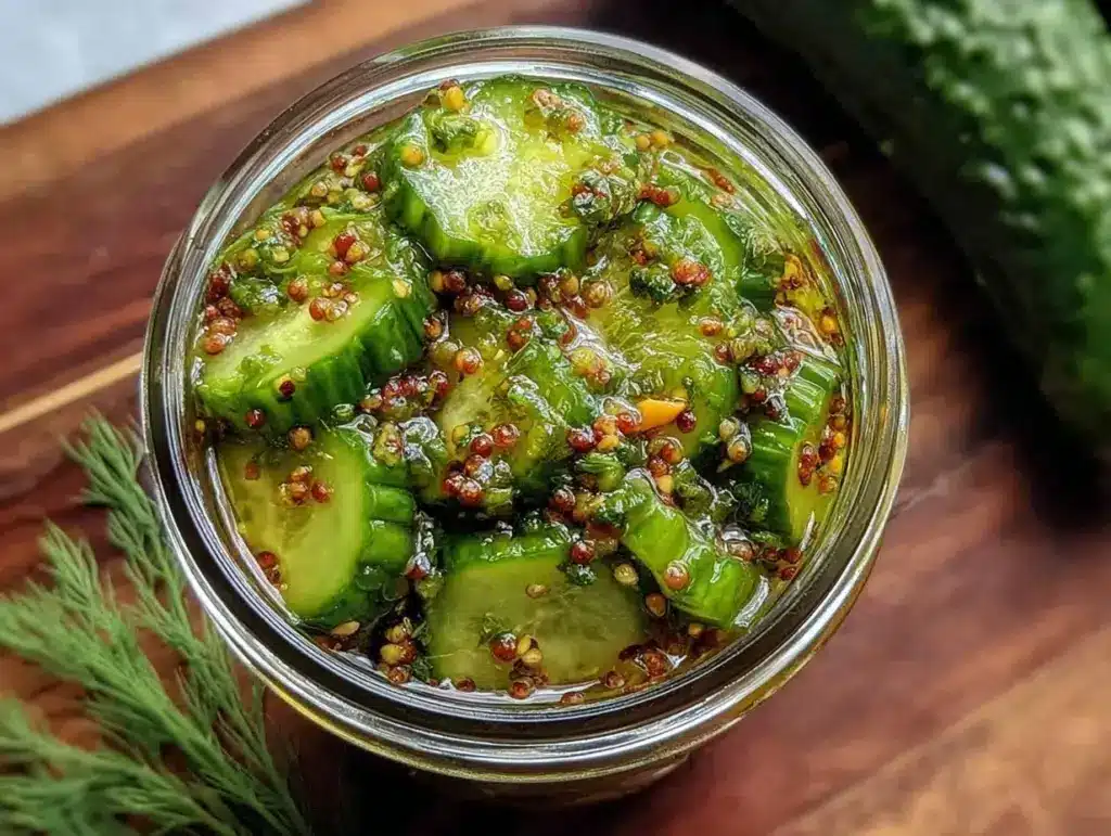 easy crispy dill refrigerator pickles - featured image