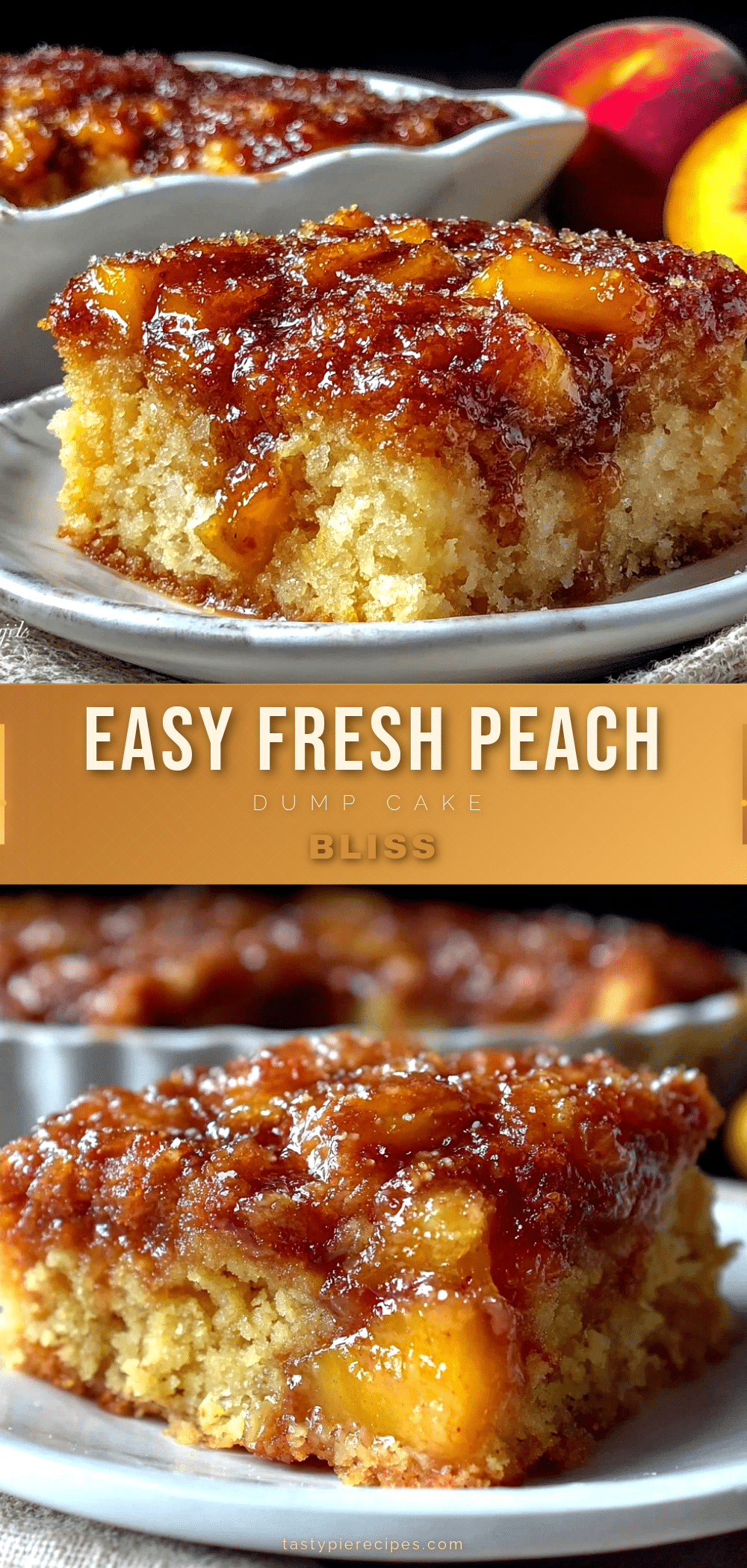easy fresh peach dump cake recipe