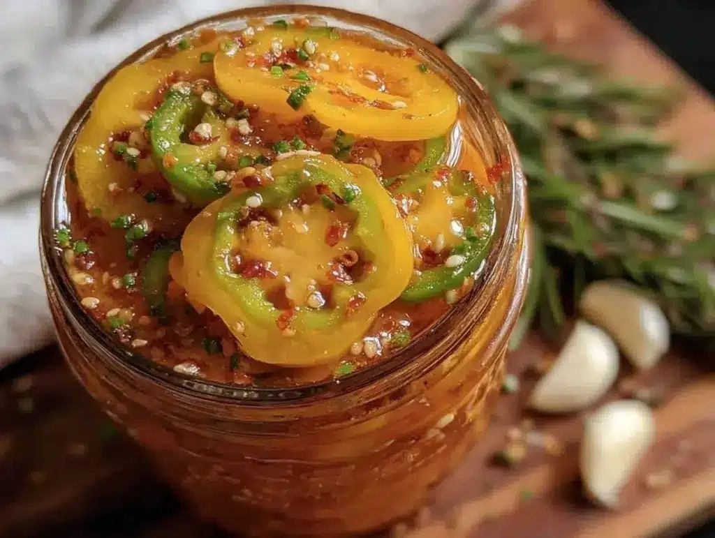 easy quick pickled banana peppers - featured image
