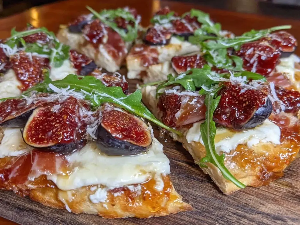 fig and honey brie flatbread - featured image