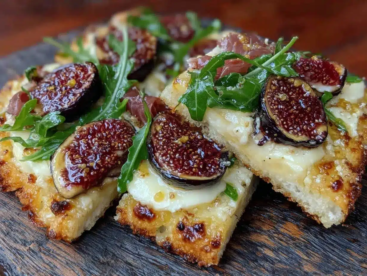 fig and honey brie flatbread preparation steps