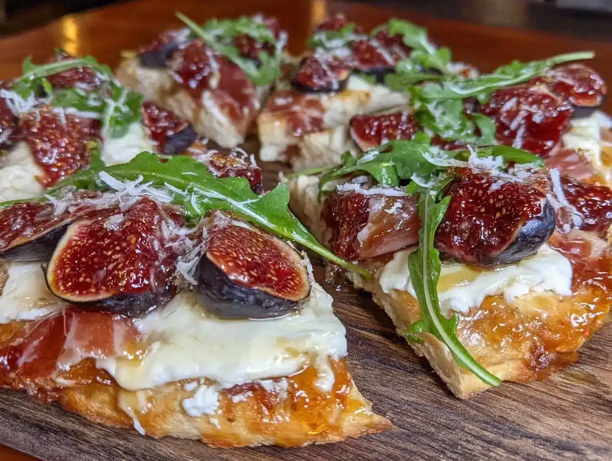 fig and honey brie flatbread - featured image