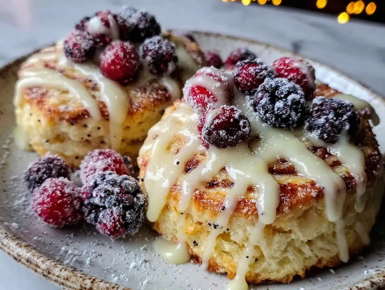 fluffy huckleberry cream scones preparation steps