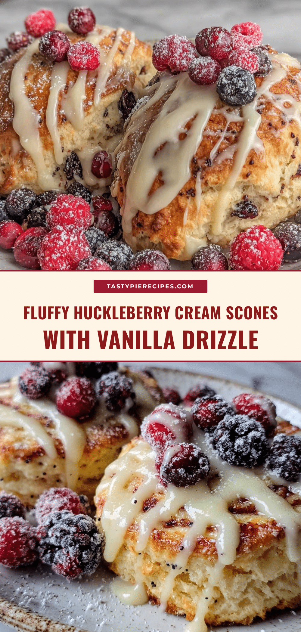 fluffy huckleberry cream scones recipe