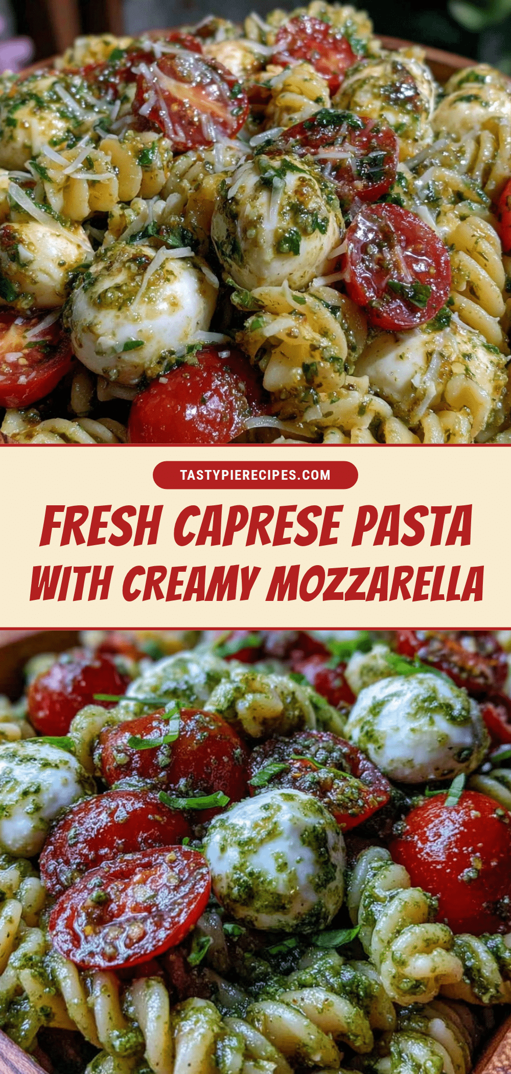 fresh cold caprese pasta lunch box recipe