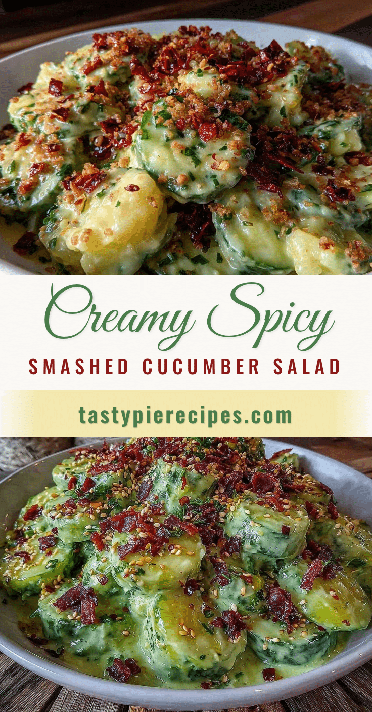 fresh creamy smashed cucumber salad recipe