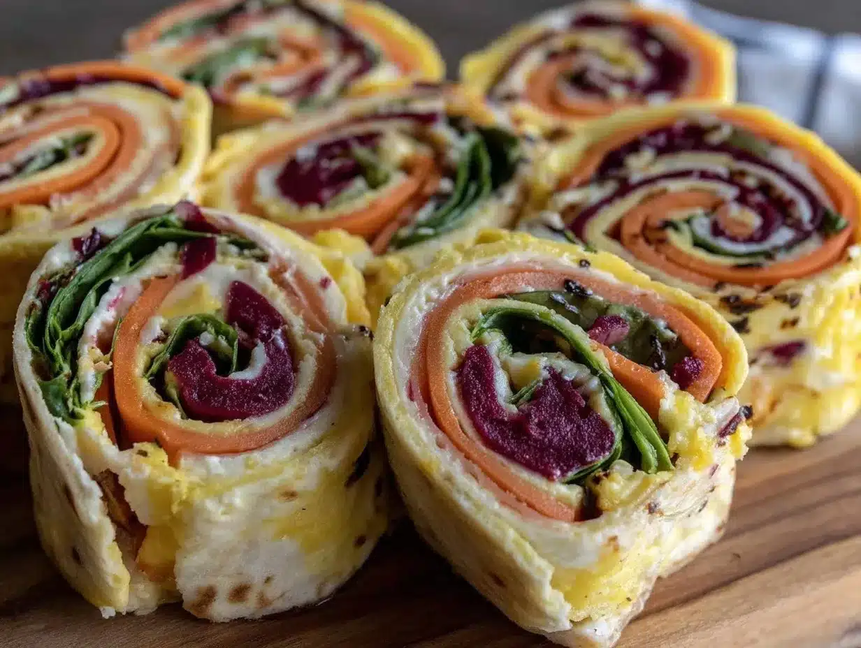 fresh rainbow veggie pinwheel tortillas preparation steps