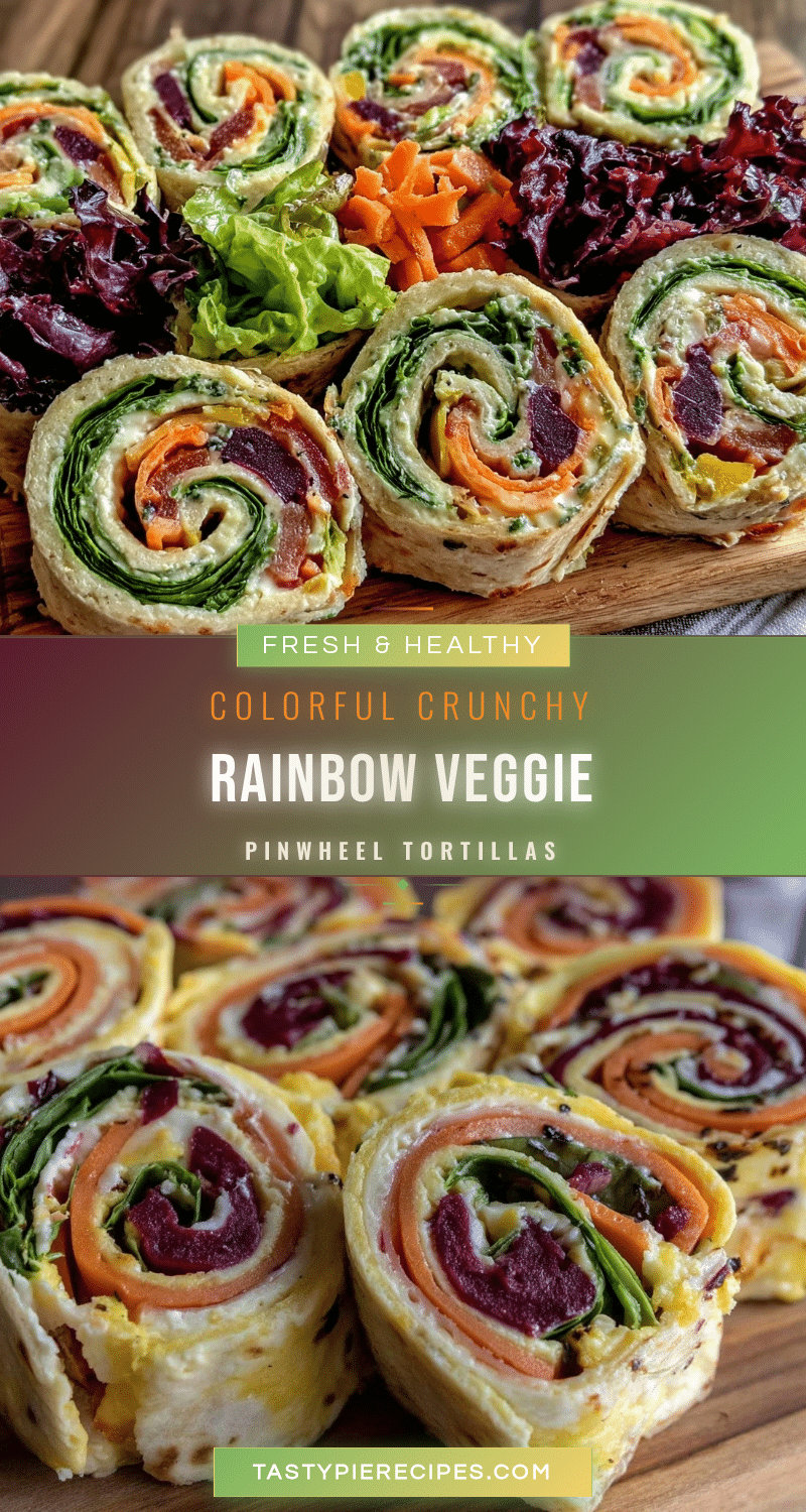 fresh rainbow veggie pinwheel tortillas recipe