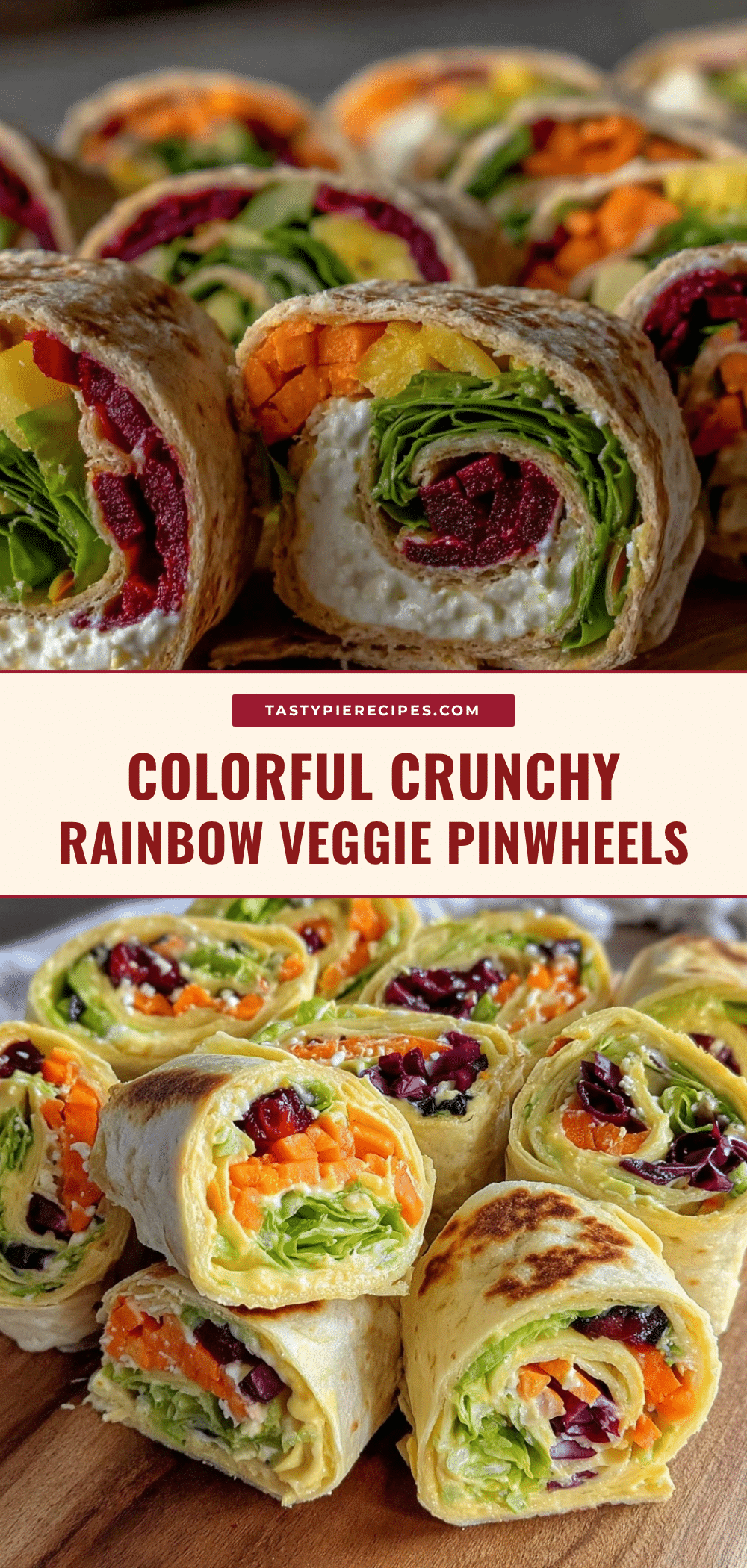 fresh rainbow veggie pinwheel wraps recipe