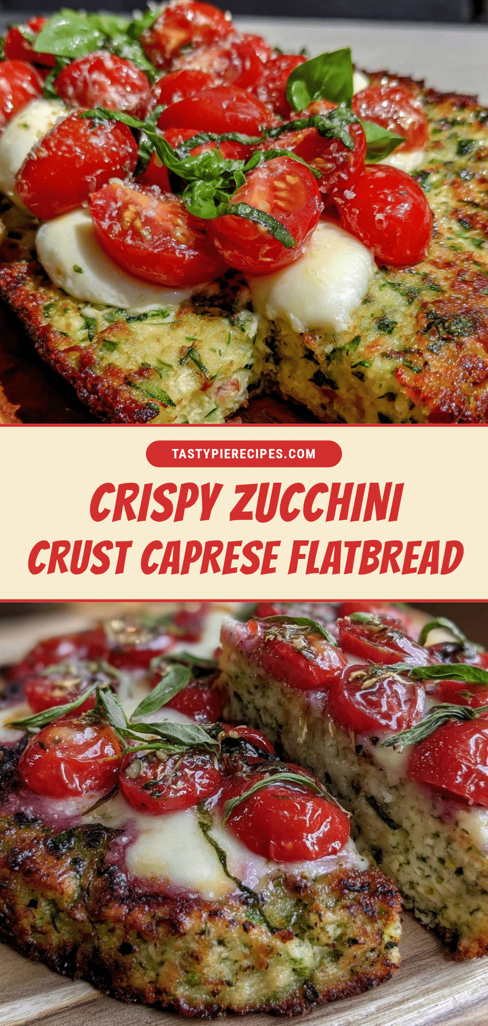fresh zucchini crust caprese flatbread recipe