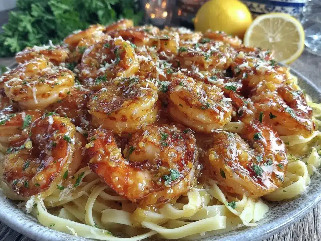 garlic butter shrimp scampi - featured image