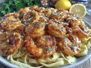 garlic butter shrimp scampi - featured image