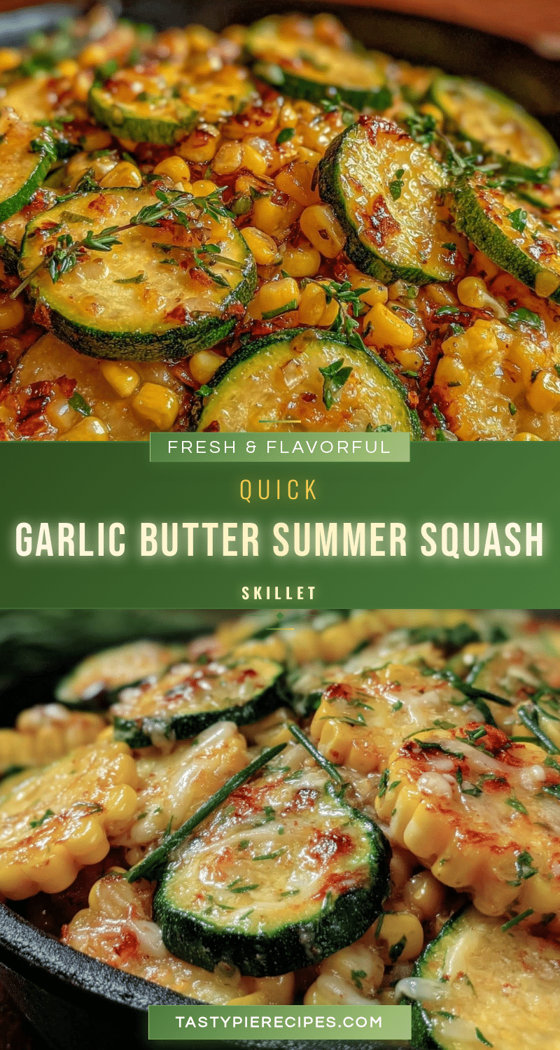 garlic butter summer squash skillet recipe