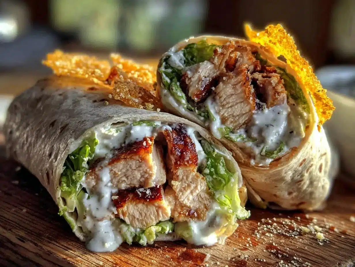 Healthy Chicken Caesar Wrap - featured image