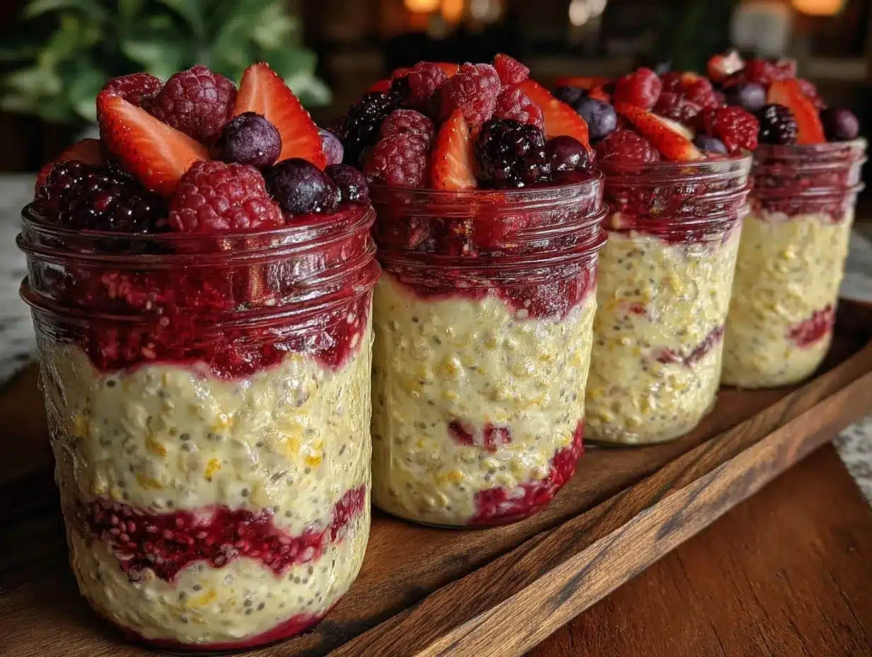 healthy overnight oat jars preparation steps