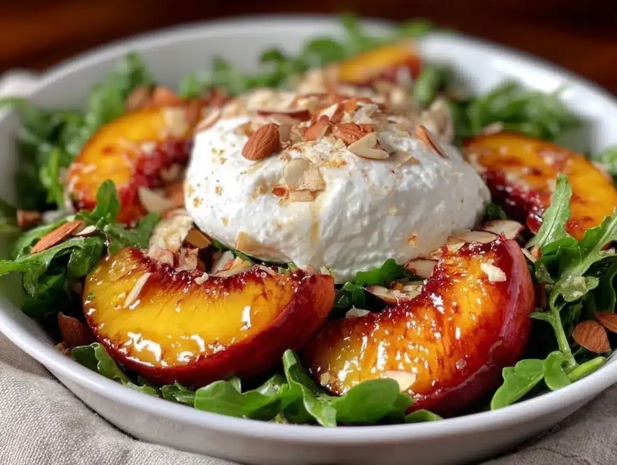 honey balsamic roasted peach salad preparation steps