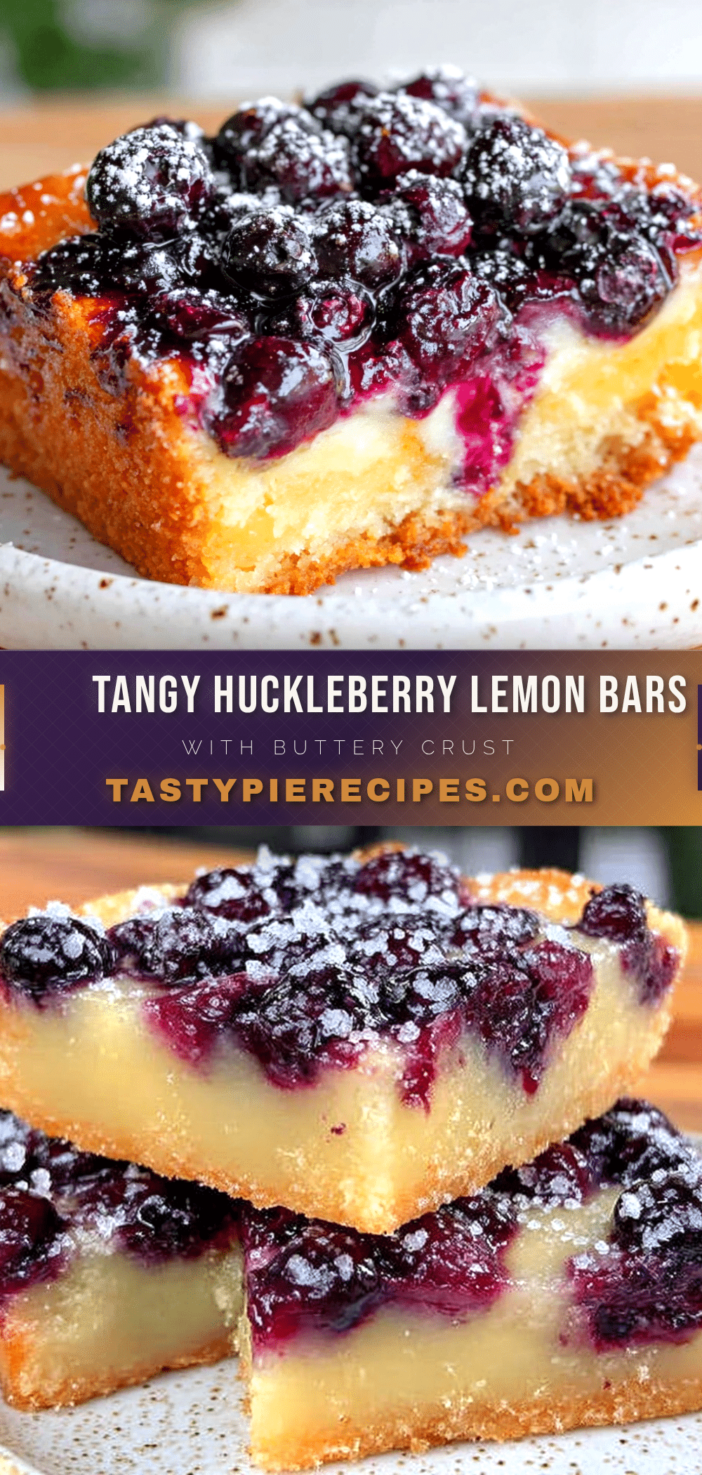 huckleberry lemon bars recipe