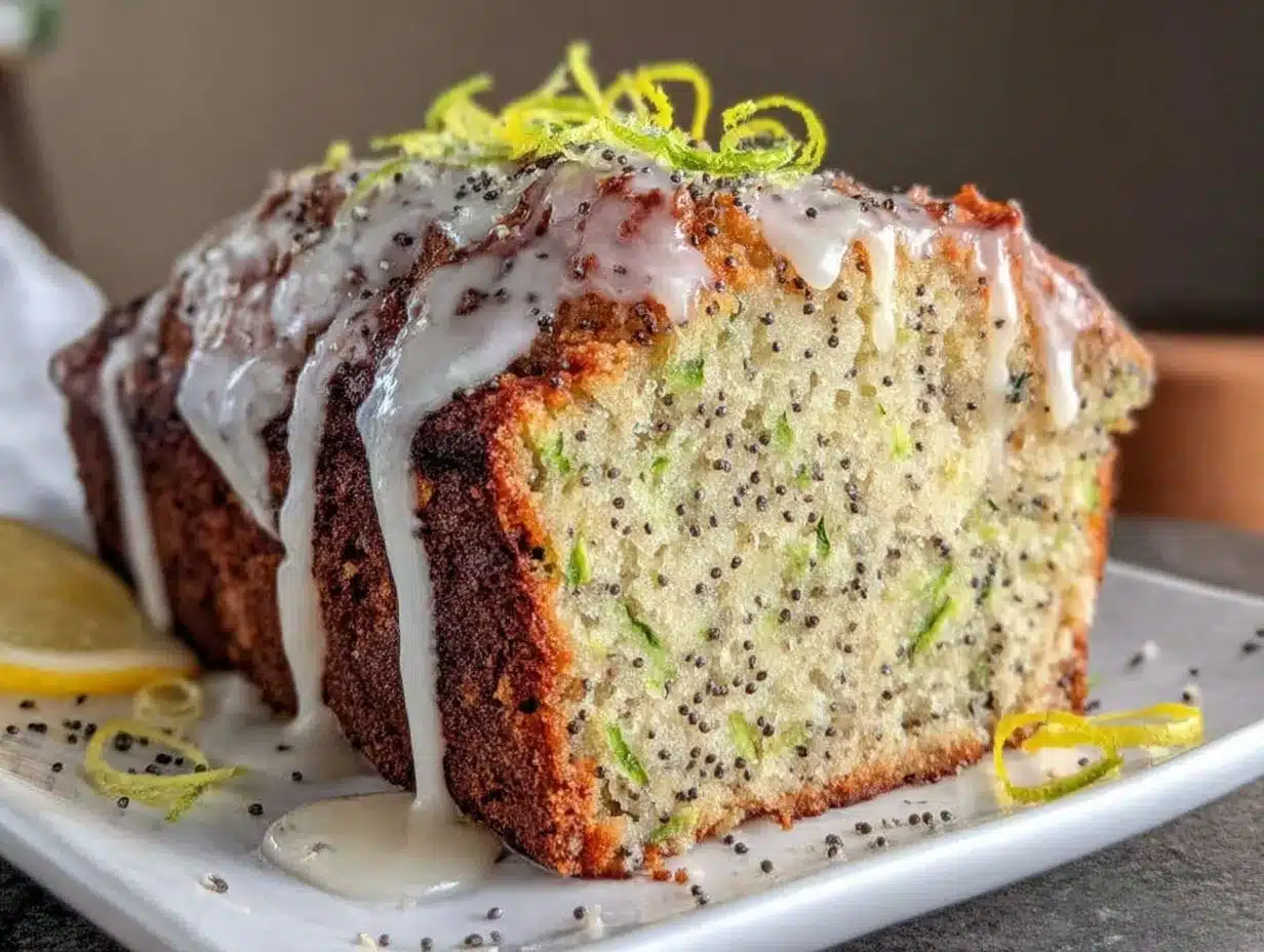 lemon poppy seed zucchini bread preparation steps