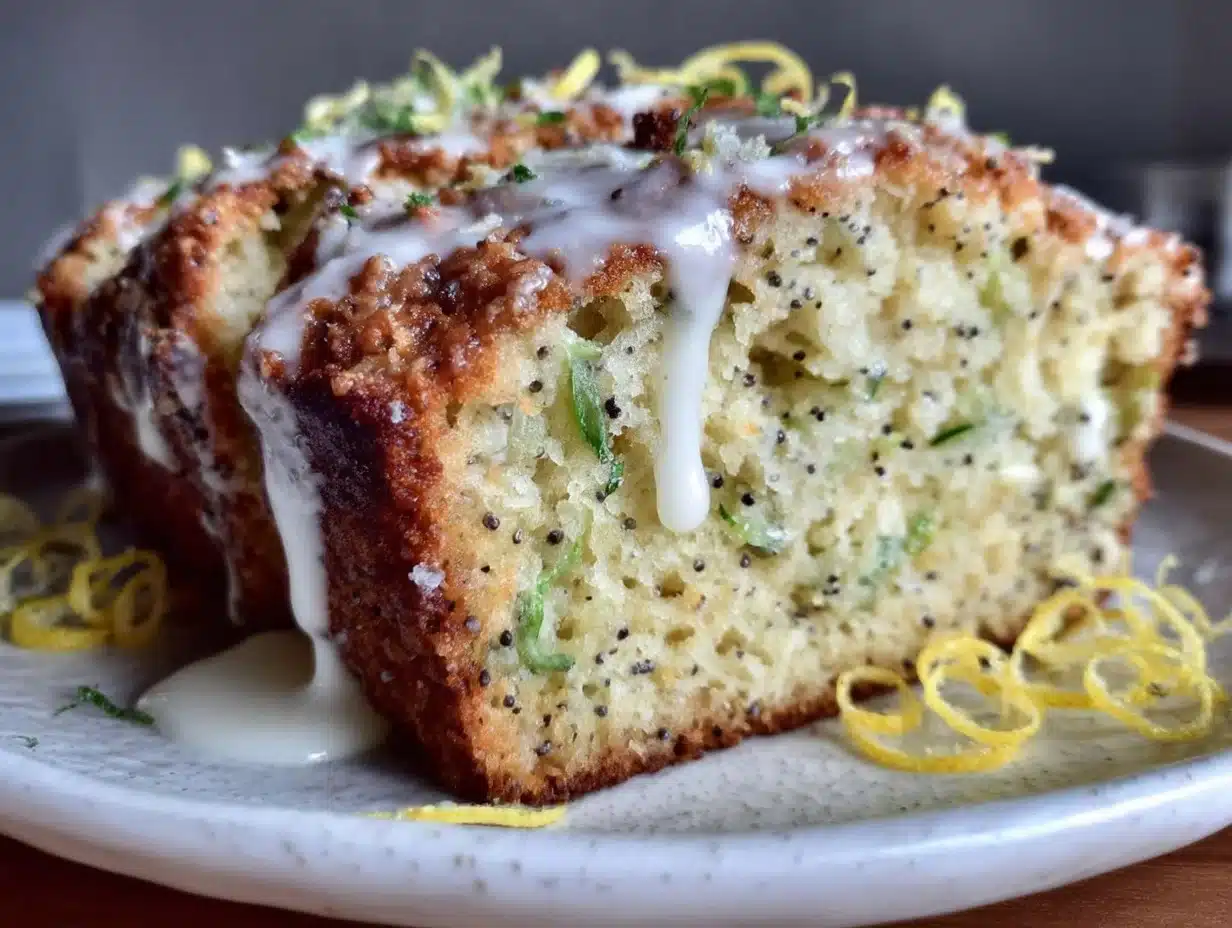 lemon poppy seed zucchini bread - featured image