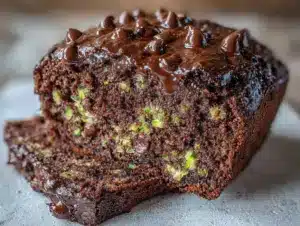 moist double chocolate zucchini bread - featured image