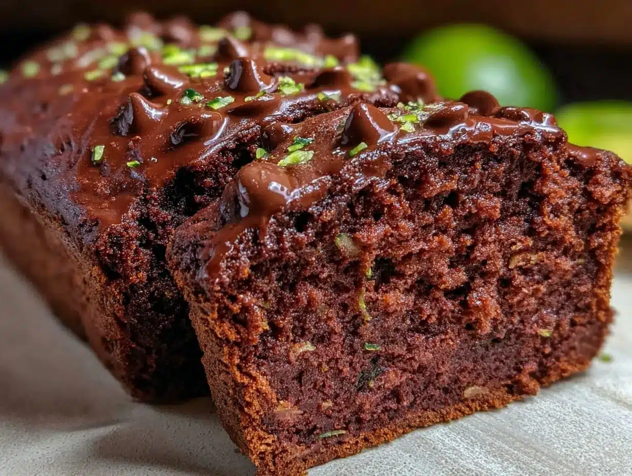 moist double chocolate zucchini bread preparation steps