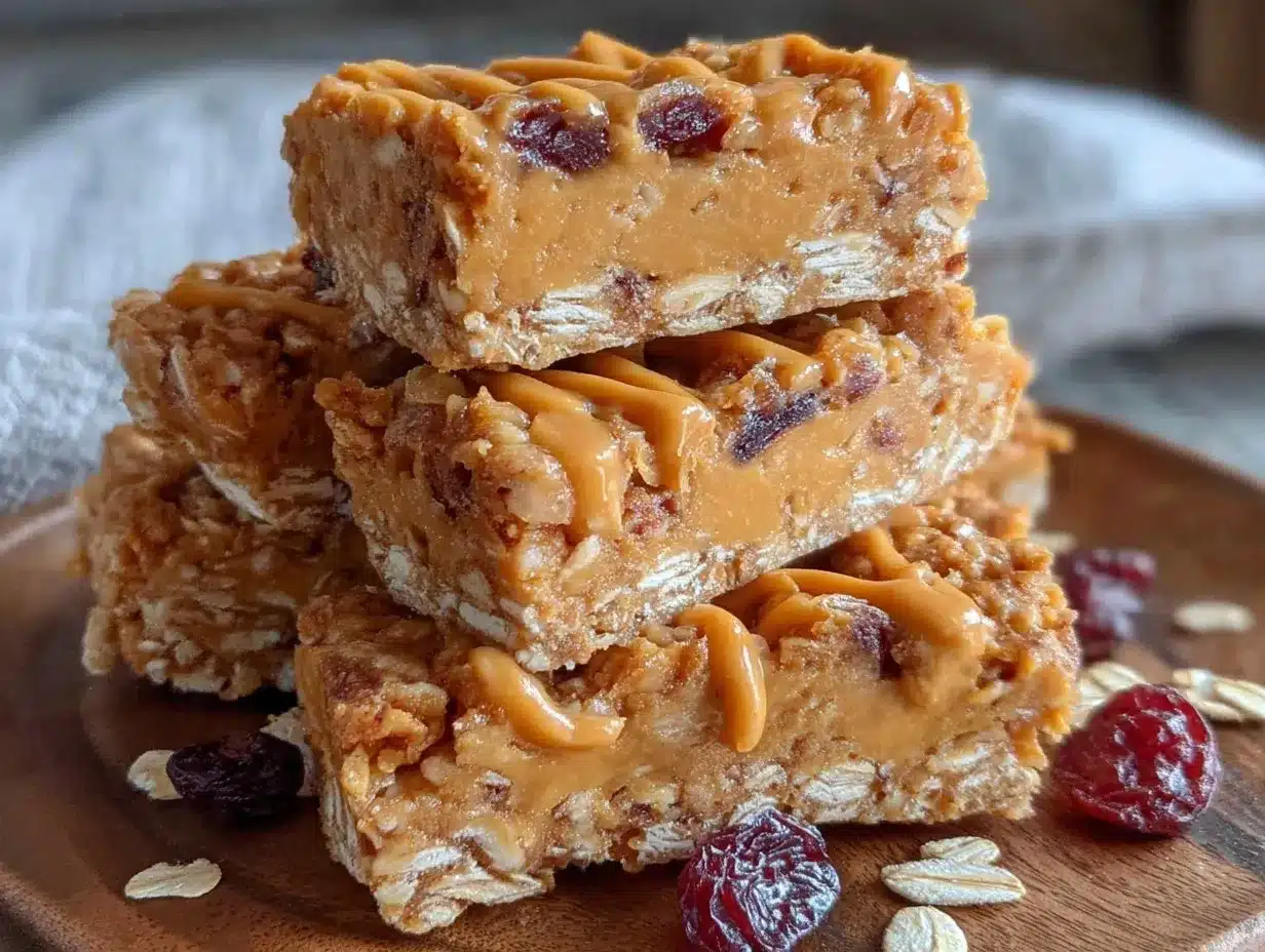no-bake peanut butter granola bars preparation steps
