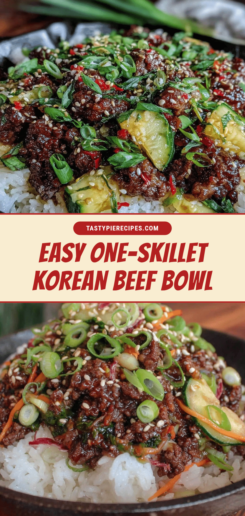 one-skillet korean ground beef rice bowl recipe