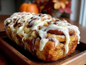 pumpkin cinnamon roll braid - featured image